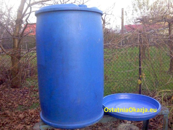 Beczka zbiornik, kosz ,pojemnik 200 litrów plastik