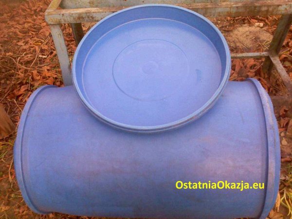 Beczka zbiornik, kosz ,pojemnik 200 litrów plastik - Image 2