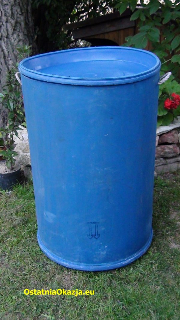 Kosz , Pojemnik na odpady, śmieci 200 litrów Beczka , duży dekiel 2 uchwyty - Image 6
