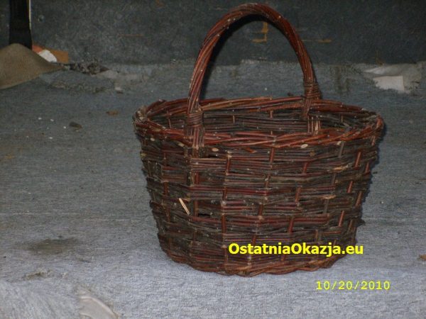 Kosz wiklinowy pleciony